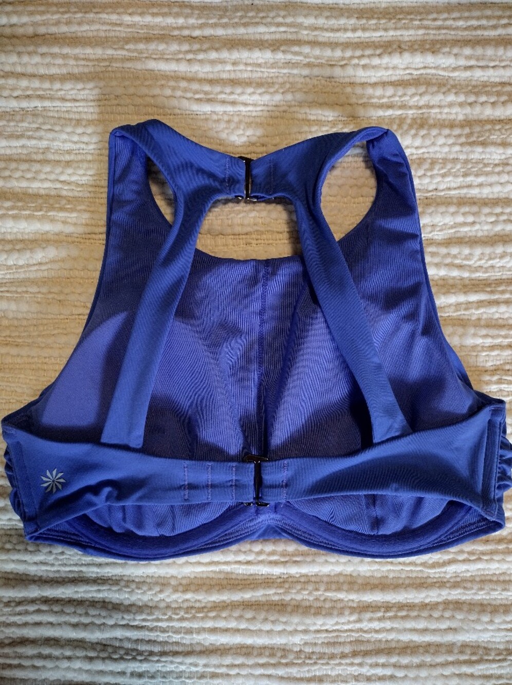 Athleta Maldives Bra Cup Racerback Bikini  Swim Top Blue - Picture 2 of 5